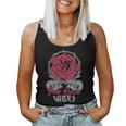 Rock Queenibes Guitarraintage Rose Rock Music Camiseta sin mangas para mujer