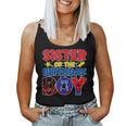 Sister Of The Birthday Boy Matching Spider Family Birthday Women Tank Top