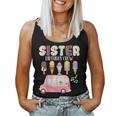 Sister Birthday Crew Ice Cream Truck Bday Ice Cream Party Camiseta sin mangas para mujer