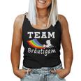 Team Groom Unicorn Rainbow Gay Lgbt Tank Top Frauen