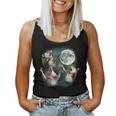Three Possum Moon 3 Opossum Weird Cursed Meme Women Tank Top