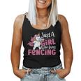 Traje De Esgrima Para Just A Girl Who Loves Fencing Camiseta sin mangas para mujer