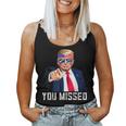 Trump You Missed Twice Bandana De La Bandera Estadounidense Trump 2024 Camiseta sin mangas para mujer