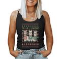 Ugly Christmas Sweater Fa La La Llama Merry Xmas Cute Alpaca Tank Top Frauen