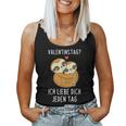 Valentine's Day Ich Liebe Dich Jeden Tag Sloth Couple Tank Top Frauen