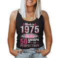 Vintage 1975 50 Años Cumpleaños Regalo Made In 1975 Camiseta sin mangas para mujer