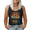 Vintage 1980 45 Años Cumpleaños Regalo Original 1980 Camiseta sin mangas para mujer