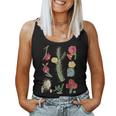 Vintage Botanicalintage Cactusintage Flower Botany Camiseta sin mangas para mujer