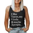 Vizsla Dad Mom Owner Dog Tacos Lover Men Women Tank Top