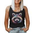 Watercolor Raccoon Women's Tank Top - Modern Classic Style