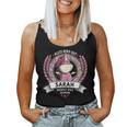 Women's Sarah Name First Name Unicorn Saying Birthday Tank Top Frauen