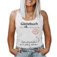 18Th Birthday Party Guest Book Boys Girls Decorative Tank Top Frauen