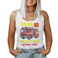 40Th Birthday Man Woman Fire Brigade Blue Tank Top Frauen