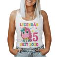 Kinder 5 Geburtstag Einhorn Mädchen 5 Jahre Alt Geburtstag Tank Top Frauen