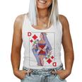 Playing Card Lady Queen Checked Card Costume Fancy Dress Groups Tank Top Frauen