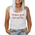 Prosecco Girls Have More Fun Italian Sparkling Wine Pink Tank Top Frauen