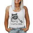 Raccoon Moonlit Mischief Tank Top - Women's Fun Animal Tee