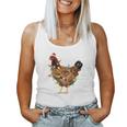 Ugly Christmas Sweater Chicken Christmas Tank Top Frauen