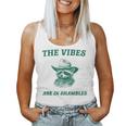 The Vibes Are In Shambles Sarcastic Raccoon Cowboy Women Tank Top