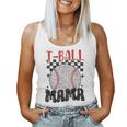 Vintage T-Ball Mama Softball Mom Checkered Print Women Tank Top