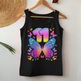 11Th Birthday Girl 11 Years Butterfly Number 11 Tank Top Frauen Lustige Geschenke