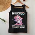 30Th Birthday Woman 30 Years Party Outfit Unicorn Tank Top Frauen Lustige Geschenke