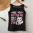 5Th Birthday Girl 5Yr Five 5 Year Old Kitten Cat Bday Women Tank Top Funny Gifts