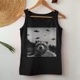 Alien UFO Raccoon | Women's Tank Top for Sci-Fi Fans Unique Gifts
