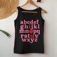 Alphabet Abc I Love You Heart Valentine's Day Teacher Women Tank Top Personalized Gifts
