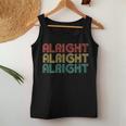 Alright Retro 70'S Distressed Vintage Classic Seventies Women Tank Top Unique Gifts
