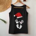 Baby Bump First Christmas Embarazo Camisas Humor Camiseta sin mangas para mujer Regalos divertidos
