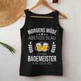 Bademeister Idea Swimming Pool Beer Sayings S Tank Top Frauen Lustige Geschenke