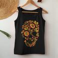 Calavera Khokhloma Camiseta sin mangas para mujer Regalos divertidos