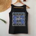 Cheer Sister Bow Sport Cheerleader Cheerleading Blue Women Tank Top Personalized Gifts