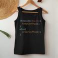 Coffee Software Developer Programmer Coder Coffee Drinker Tank Top Frauen Lustige Geschenke