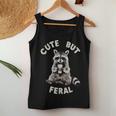 Cute But Feral Sarcastic Raccoon Small Women Tank Top Unique Gifts