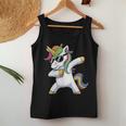 Dabbing Unicorn Costume Rainbow Colourful Carnival Fancy Dress Tank Top Frauen Lustige Geschenke