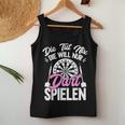 Die Will Nur Dart Spielen Dartboard Women's Darts Tank Top Frauen Lustige Geschenke