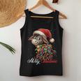 Donkey Merry Christmas Lights Santa Hat Xmas Snow Tank Top Frauen Lustige Geschenke