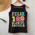 Feliz 100 Dias De Escuela Groovy 100 Days Spanish Teacher Women Tank Top Personalized Gifts