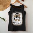 Grammy Life Bleached Leopard Messy Bun Mother's Day Women Tank Top Personalized Gifts