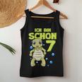 Ich Bin Schon 7 Years Boy Girl Birthday Turtle Tank Top Frauen Lustige Geschenke