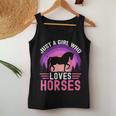 Just A Girl Who Loves Horses Retro Vintage Friesian Horse Women Tank Top Funny Gifts