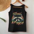 Live Fast Eat Trash Retro Trash Panda Raccoon Women Tank Top Unique Gifts