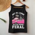 Get In Loser We’Re Going Feral Raccoon Opossum Meme Women Tank Top Unique Gifts