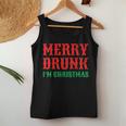 Merry Drunk I'm Christmas Santa Reindeer Graphic Tank Top Frauen Lustige Geschenke