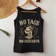 No Tags No Restarts Cowboy Western Country Fan Line Dance Cuello Camiseta sin mangas para mujer Regalos divertidos