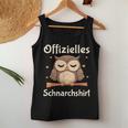 Official Snoring Pyjamas Owl Sleep Tank Top Frauen Lustige Geschenke