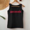 Paranoid Aesthetic Soft Grunge Goth Eboy Egirl Tank Top Frauen Lustige Geschenke