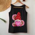 Pink Gnome Heart Leopard Sunflower Happy Valentine's Day Women Tank Top Personalized Gifts